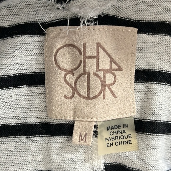 Spaghetti strap black and white striped chaser tank - Picture 5 of 5